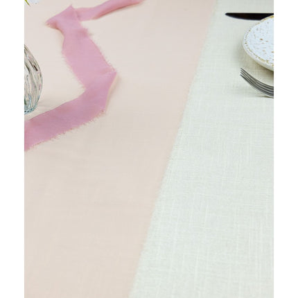 Chemin de table rose clair 5m