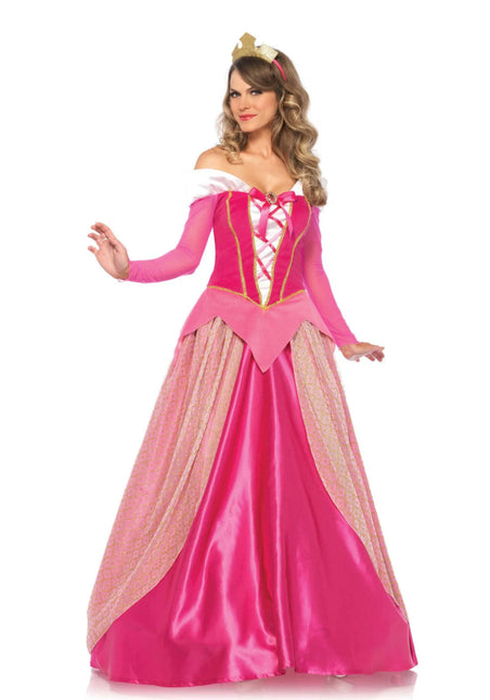 Prinses Aurora Jurk Roze Dames Leg Avenue - Partywinkel - 714718519937