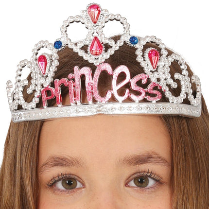 Prinses Tiara Zilver Kind - Partywinkel - 8434077230022