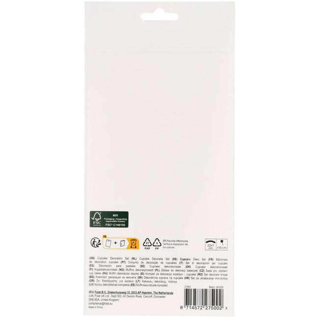 Prinsessen Cupcake Toppers 6st van Folat koop je bij Partywinkel