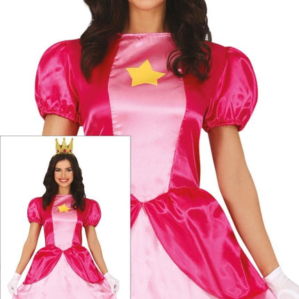 Prinsessen Jurk Dames Prinses Peach - Partywinkel - 8434077862056