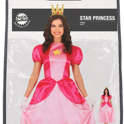 Prinsessen Jurk Dames Prinses Peach - Partywinkel - 8434077862056