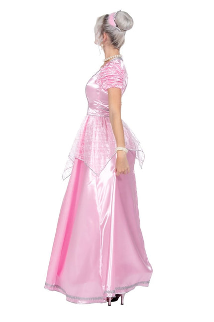Prinsessen jurk lang roze - Partywinkel - 8720059073849