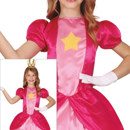 Prinsessen Jurk Meisje Prinses Peach - Partywinkel - 8434077784754