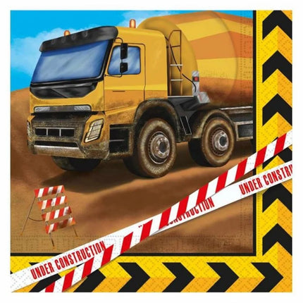 Construction Napkins 2 Layer 33cm 20pcs
