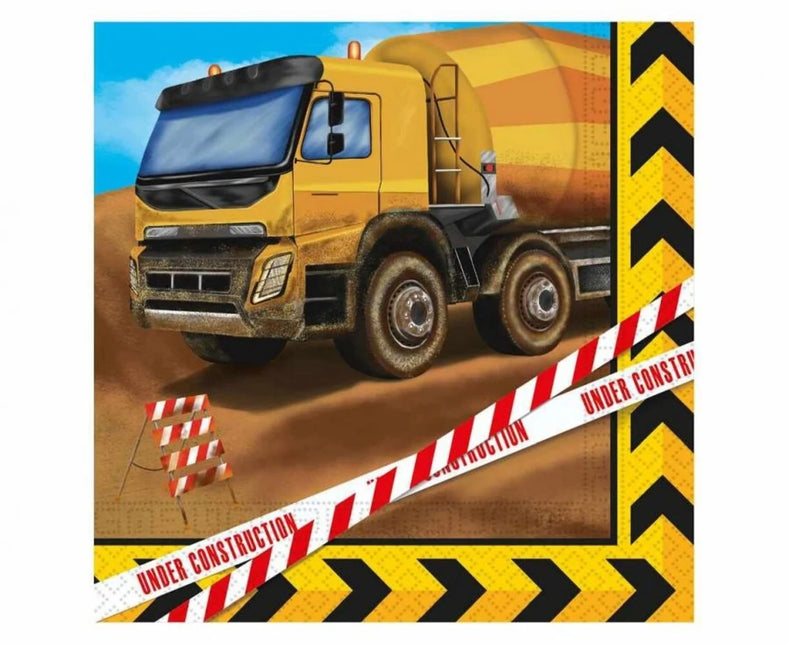 Construction Napkins 2 Layer 33cm 20pcs