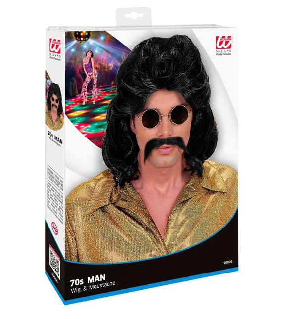 Pruik 70'S Zwart van Widmann koop je bij Partywinkel