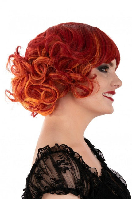 Pruik Arlene Kort Met Krullen Rood Oranje van PartyXplosion koop je bij Partywinkel