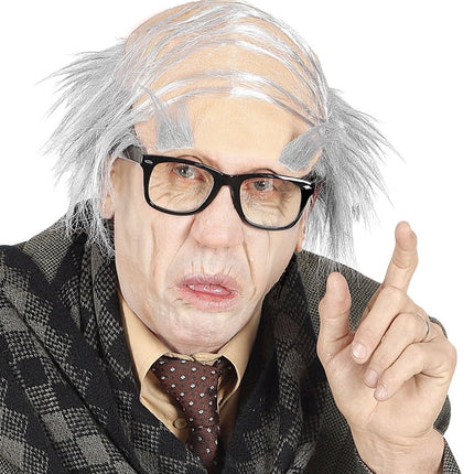 Pruik Oude Man Met Wenkbrauwen van Widmann koop je bij Partywinkel