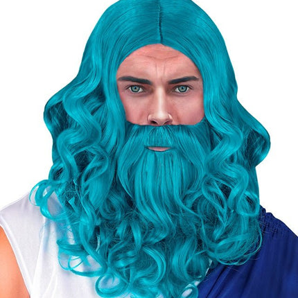 Pruik Poseidon/Neptunes Met Baard En Snor van Widmann koop je bij Partywinkel