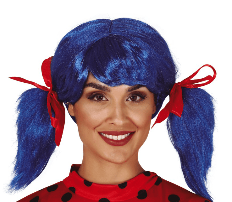 Pruik Strikjes Blauw van Fiestas Guirca koop je bij Partywinkel