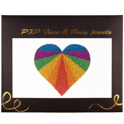 PXP Gezicht Sticker Face Jewels Rainbow Heart van PXP Professional Colours koop je bij Partywinkel