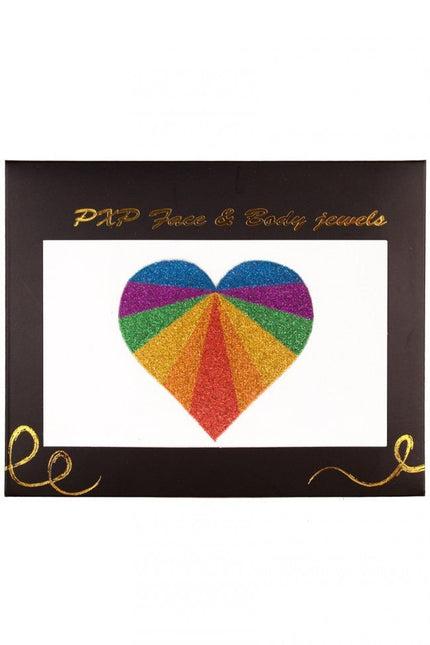 PXP Gezicht Sticker Face Jewels Rainbow Heart van PXP Professional Colours koop je bij Partywinkel