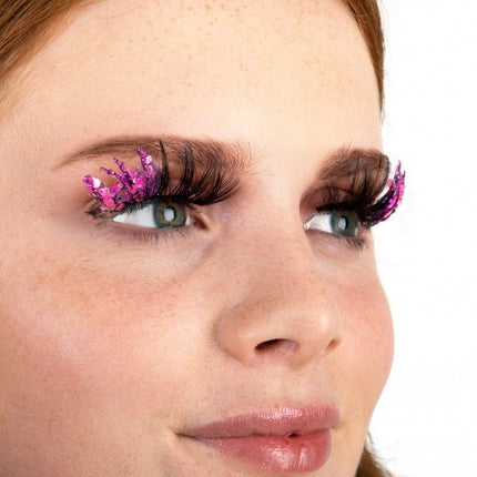 PXP Nep Wimpers Glitter UV Hotpink Barranquilla van PXP Professional Colours koop je bij Partywinkel