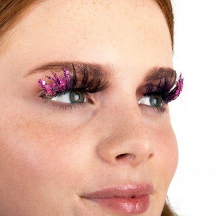 PXP Nep Wimpers Glitter UV Roze Barranquilla van PXP Professional Colours koop je bij Partywinkel
