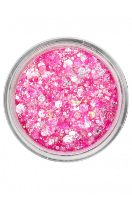 PXP Pressed Chunky Glitter Creme Neon Pink Candy 10ml van PXP Professional Colours koop je bij Partywinkel