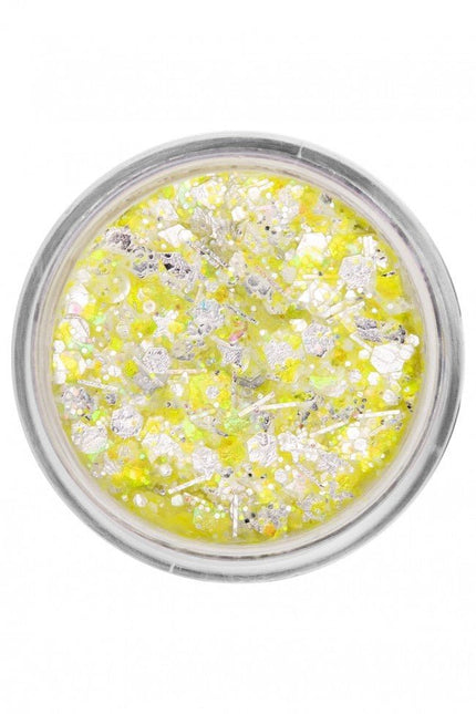 PXP Pressed Chunky Glitter Creme Neon Yellow Candy 10ml van PXP Professional Colours koop je bij Partywinkel