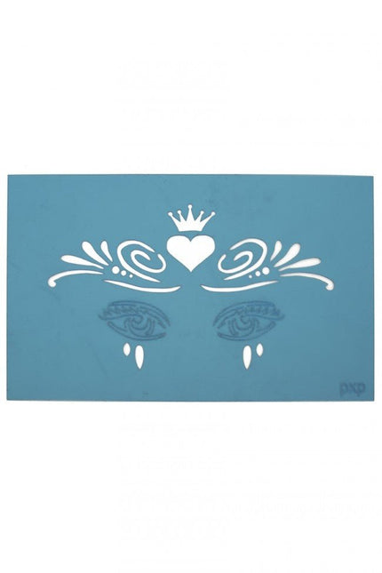 PXP Schmink Sjabloon Face Paint Hart Met Kroon van PXP Professional Colours koop je bij Partywinkel
