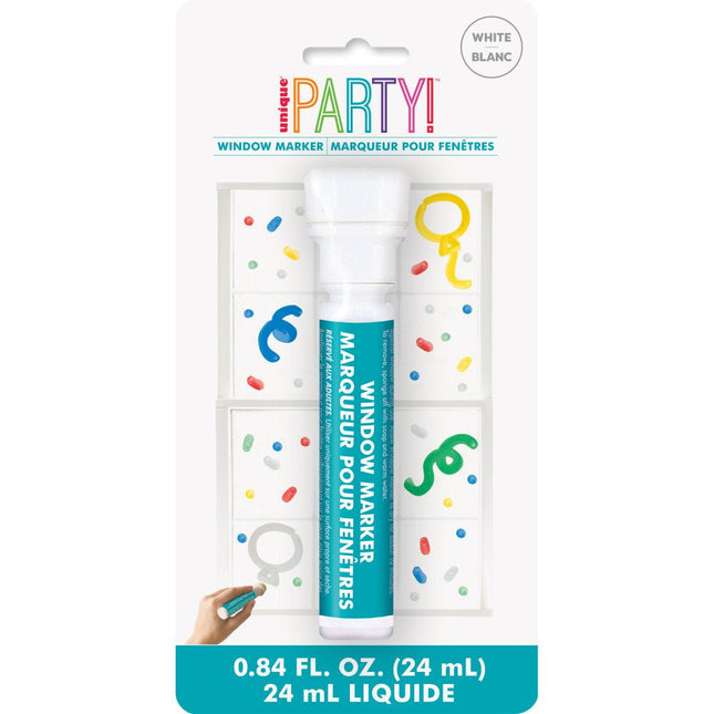 Raamstift Wit 13cm van Unique koop je bij Partywinkel