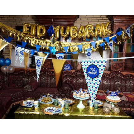 Ramadan Borden Eid Mubarak 23cm 8st van Boland koop je bij Partywinkel