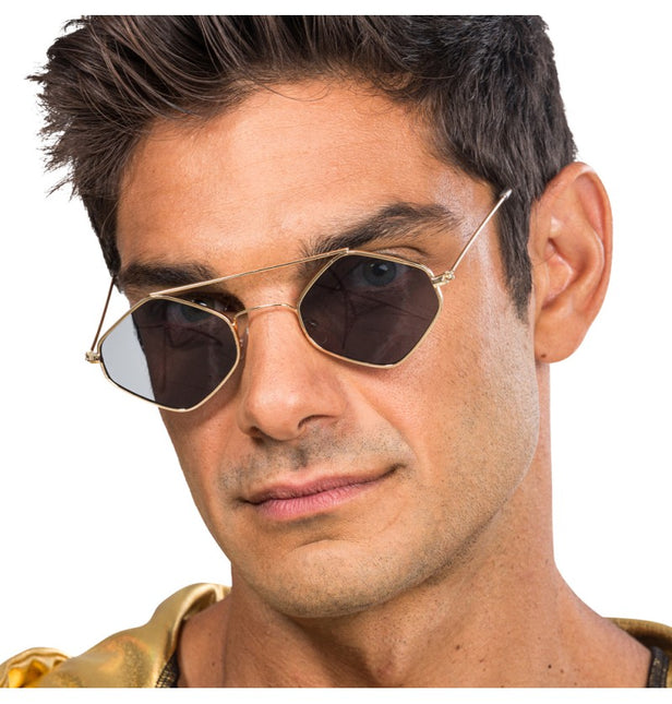 Lunettes Rapper - Avec monture en métal à carreaux - 14 cm x 13.5 cm x 4.6 cm