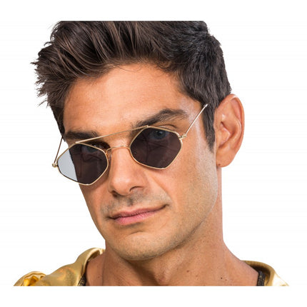 Lunettes Rapper - Avec monture en métal à carreaux - 14 cm x 13.5 cm x 4.6 cm