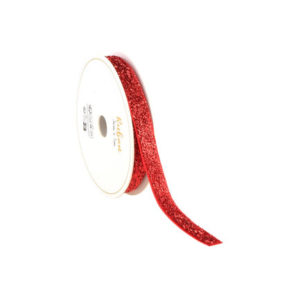 RUBAN ROUGE PAILLETÉ 10 MM X 3 M