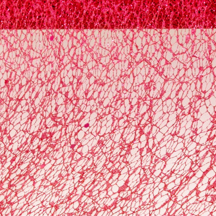 RUBAN DE TABLE ROUGE PAILLETÉ 10CM X 5M