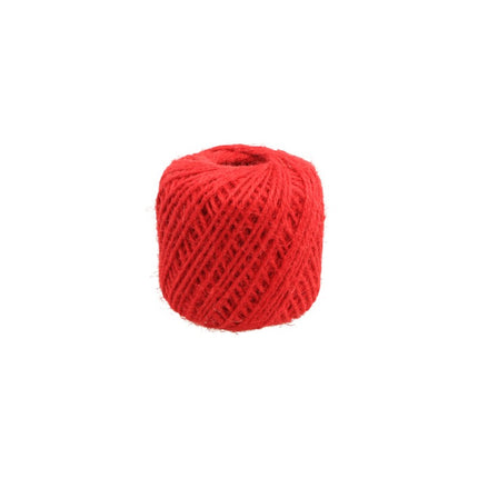 RUBAN DE JUTE ROUGE 2 MM X 30 M
