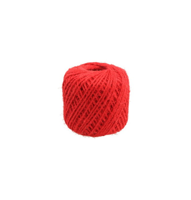 RUBAN DE JUTE ROUGE 2 MM X 30 M