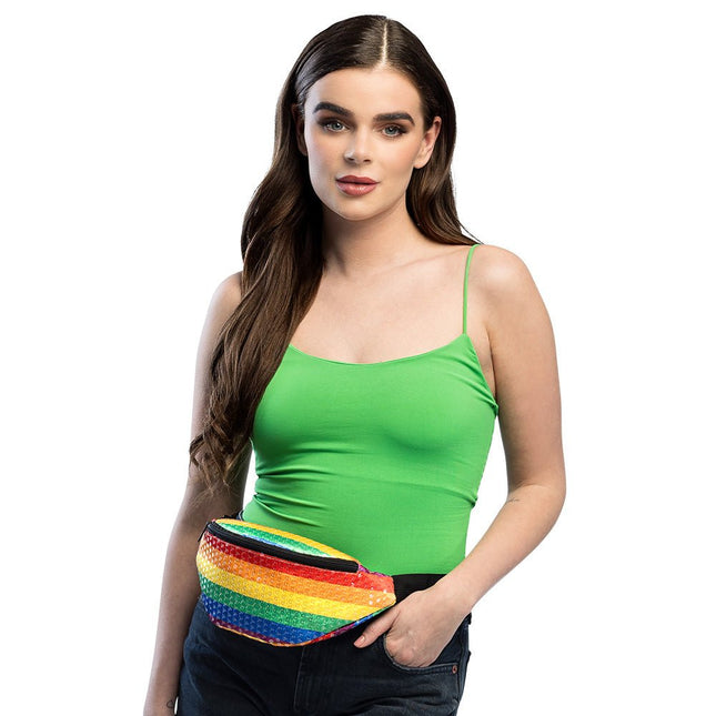 Regenboog Heuptasje Pailletten van Boland koop je bij Partywinkel