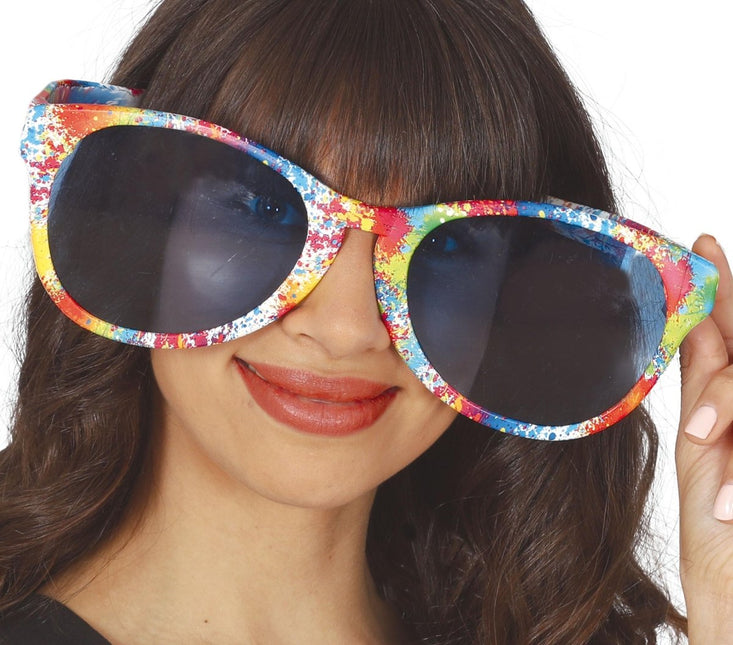 Reuzenbril Meerkleurig van Fiestas Guirca koop je bij Partywinkel