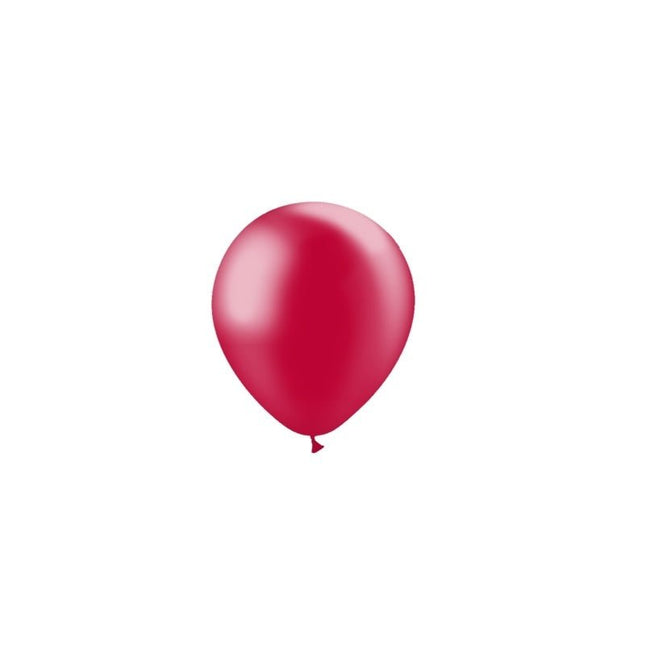 Rode Ballonnen Metallic 13cm 100st van Balloonia koop je bij Partywinkel