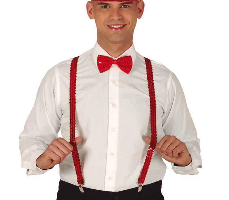 Rode Bretels Pailletten Heren 72cm van Fiestas Guirca koop je bij Partywinkel
