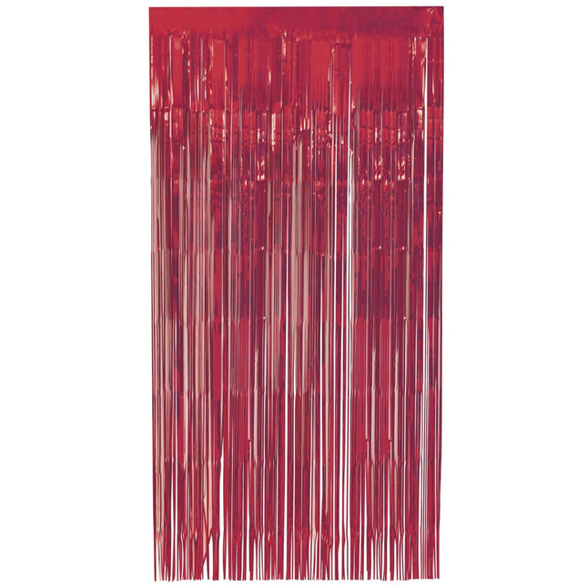 Rode Deurgordijn 2m van Unique koop je bij Partywinkel