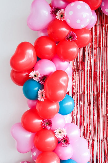 Rode Hartjes Ballonnen Ruby Red 25cm 8st van Folat koop je bij Partywinkel