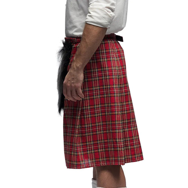 Rode Kilt Heren Met Tas van Boland koop je bij Partywinkel