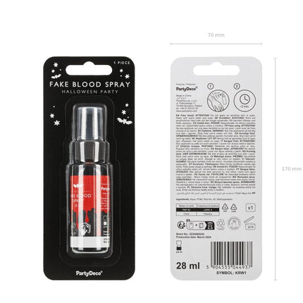 Rode Nep Bloed Spray 30ml - Partywinkel - 5904555044937