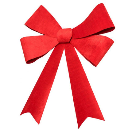 Rode Strik Velvet Groot 86cm van CHAKS koop je bij Partywinkel