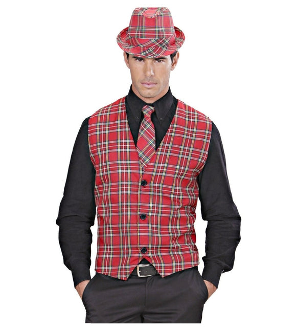 Rode Stropdas Geruit van Widmann koop je bij Partywinkel