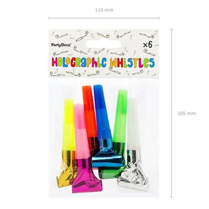Roltongen Metallic Mix 6st van Partydeco koop je bij Partywinkel