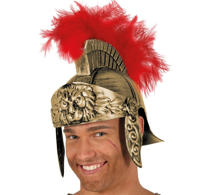 Romein Helm Rood Goud Heren van Fiestas Guirca koop je bij Partywinkel
