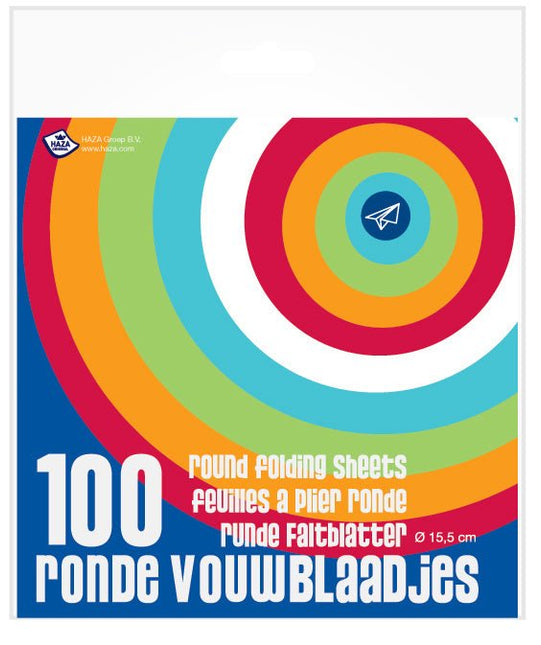 Ronde Vouwblaadjes 15cm 100st van Haza Witbaard koop je bij Partywinkel