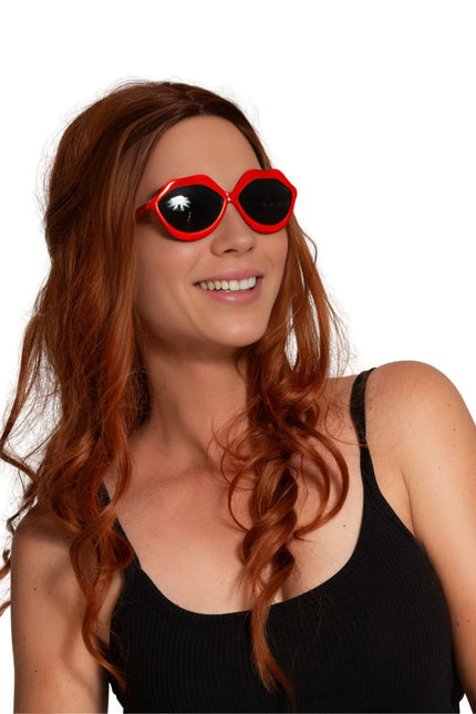 Rood Bril Lippen van Partychimp koop je bij Partywinkel