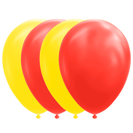 Rood Gele Ballonnen 30cm 10st van WeFiesta koop je bij Partywinkel