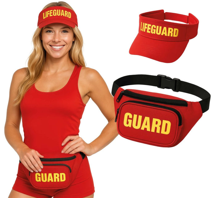 Rood Gele Verkleedset Lifeguard 2 delig van Fiestas Guirca koop je bij Partywinkel