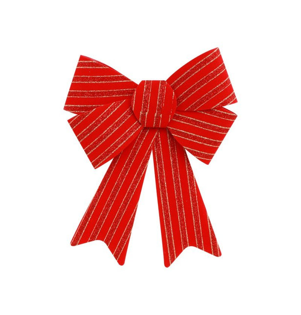 Rood Gouden Strik Strepen 25cm van CHAKS koop je bij Partywinkel