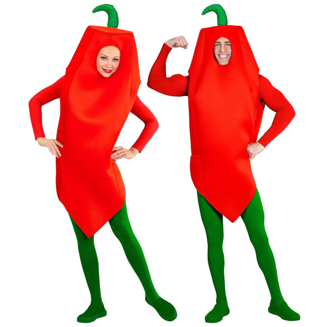 Rood Groene Kostuum Chili Peper van Widmann koop je bij Partywinkel