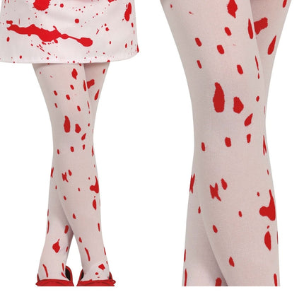 Rood Witte Halloween Legging Bloederig Kind van Fiestas Guirca koop je bij Partywinkel