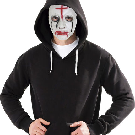 Rood Witte Halloween Masker Kruis van Fiestas Guirca koop je bij Partywinkel